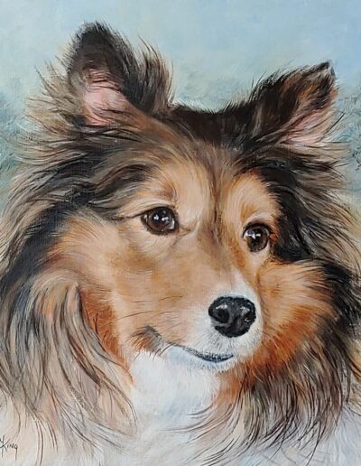 Acrylic pet portrait of Chiquita