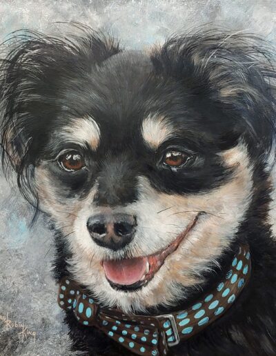 Ernie Pet Portrait in acrylic